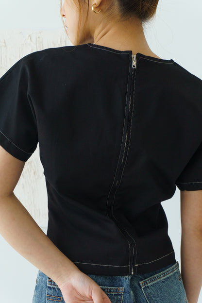 Zip-Back Top (Black)