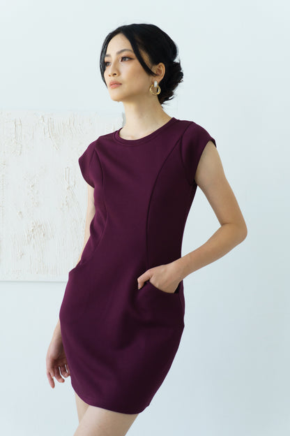 Sleek-Fit Dress (Purple)