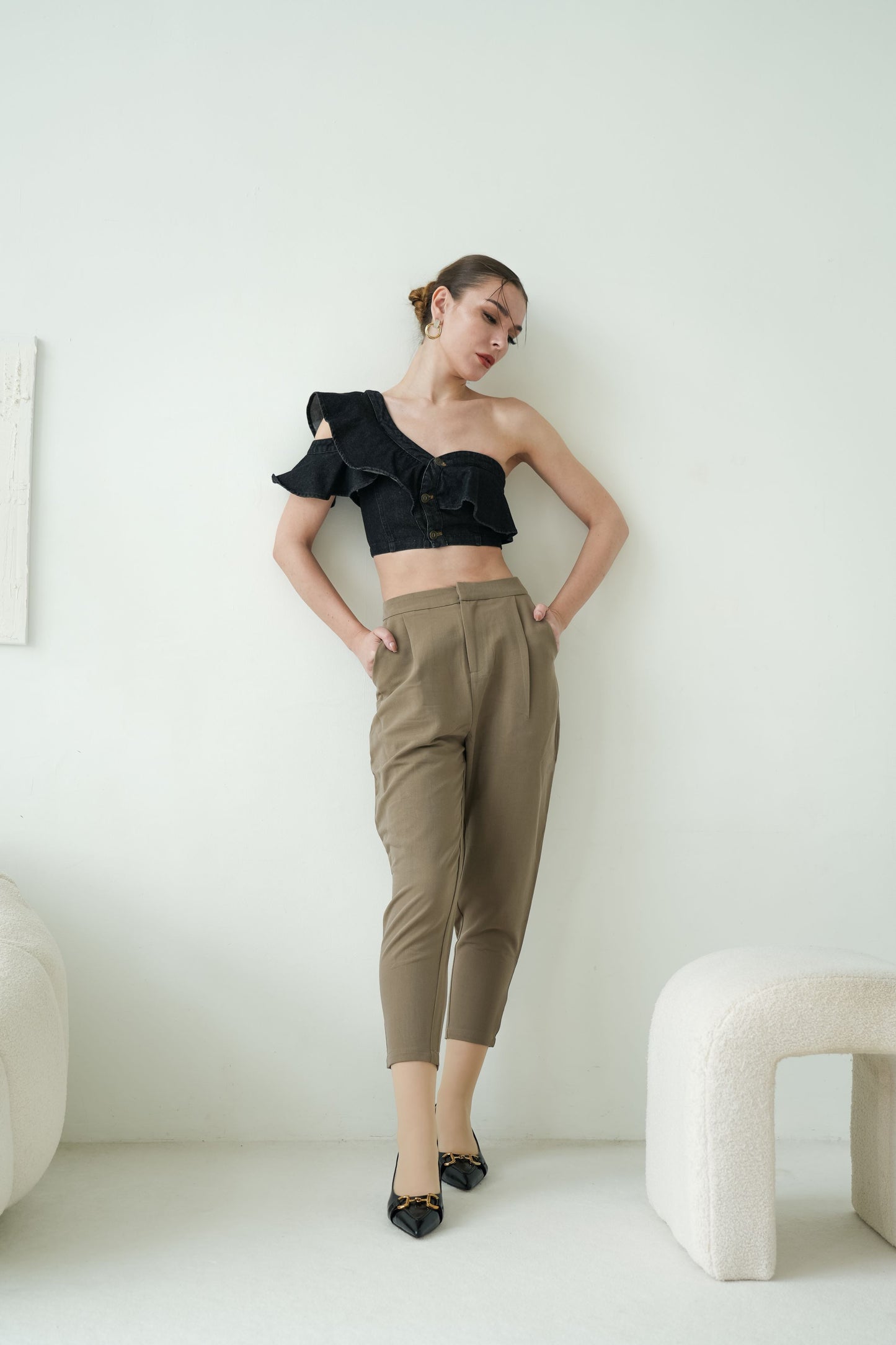 Capri Suit Pants (Khaki)