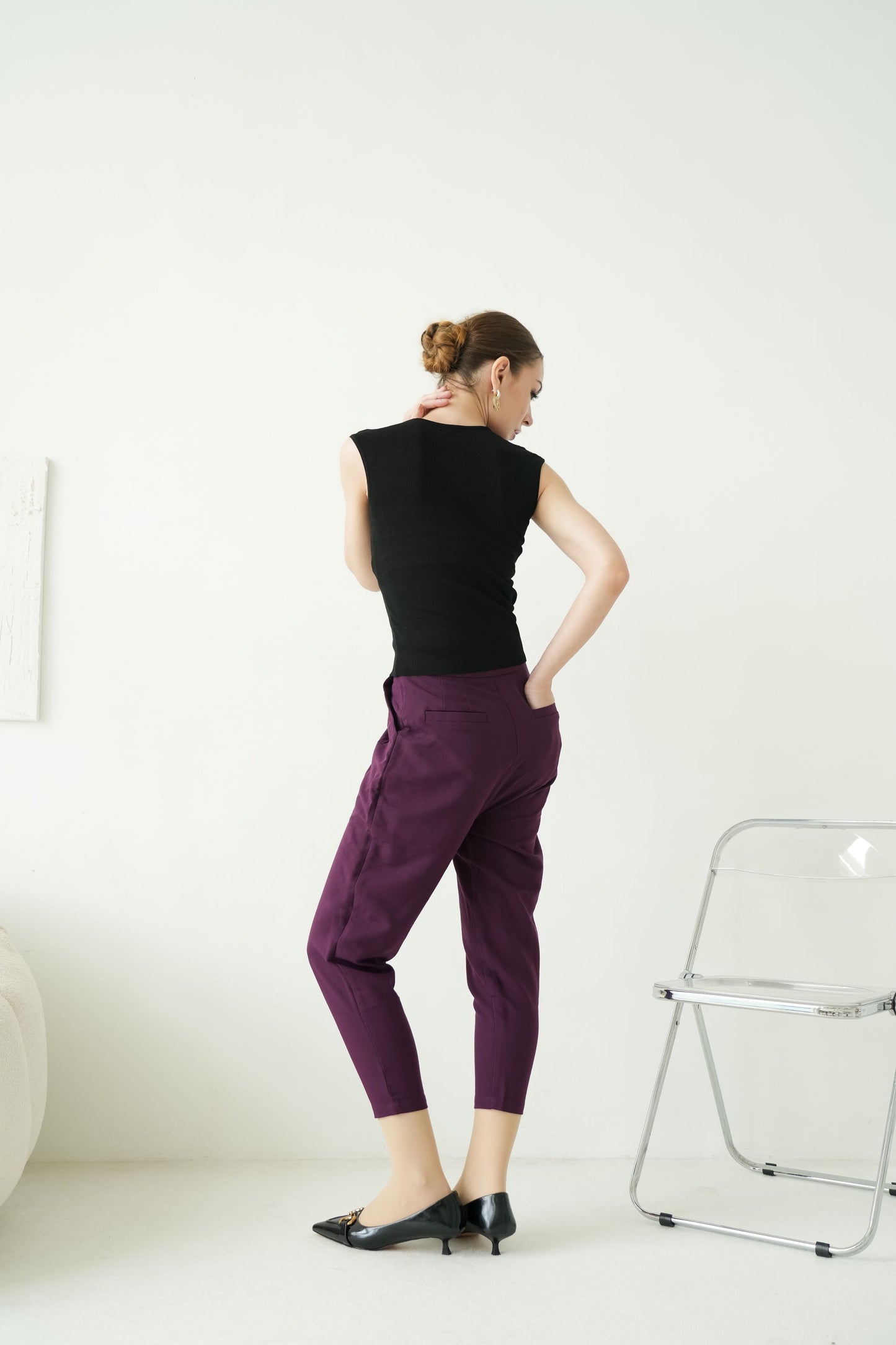 Capri Suit Pants (Purple)