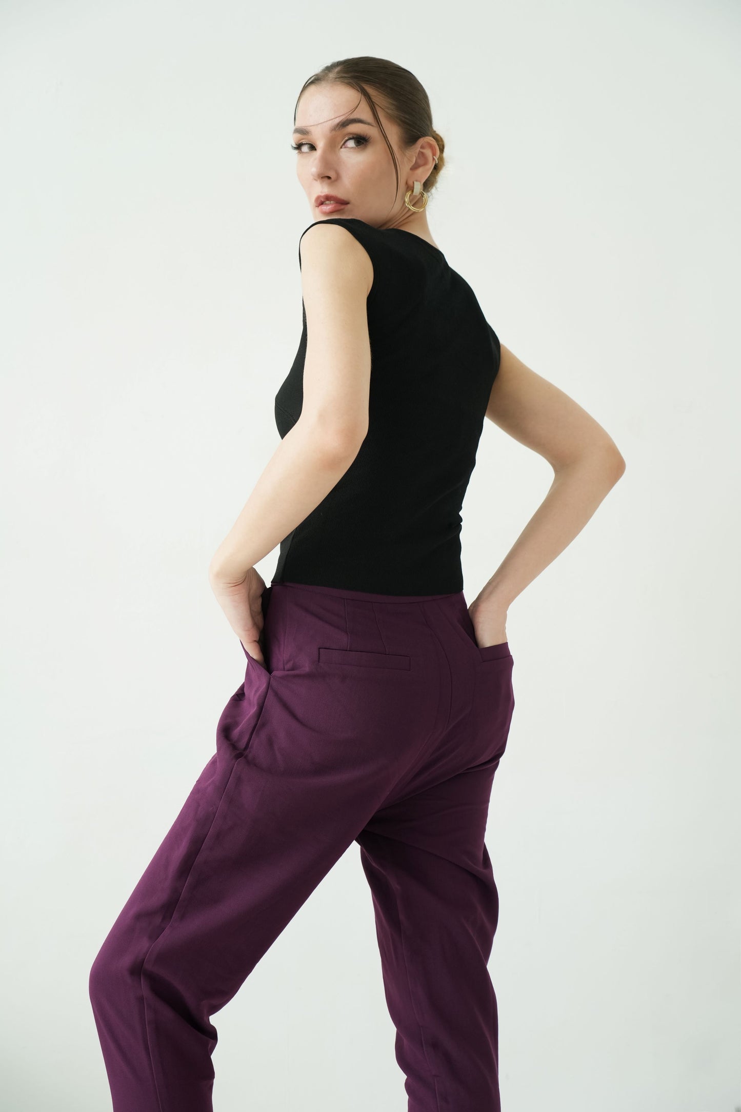 Capri Suit Pants (Purple)