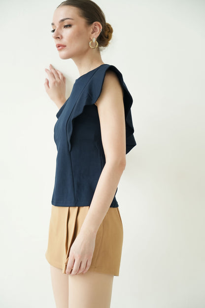 Wingsleeve Top (Navy Blue)