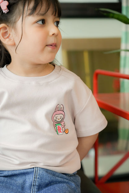 CNY Labubu Top (Kid / Pink)