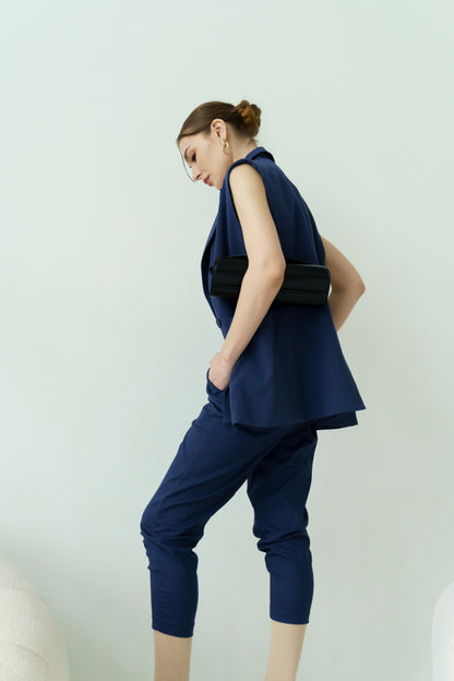 Sleeveless Coat (Blue)