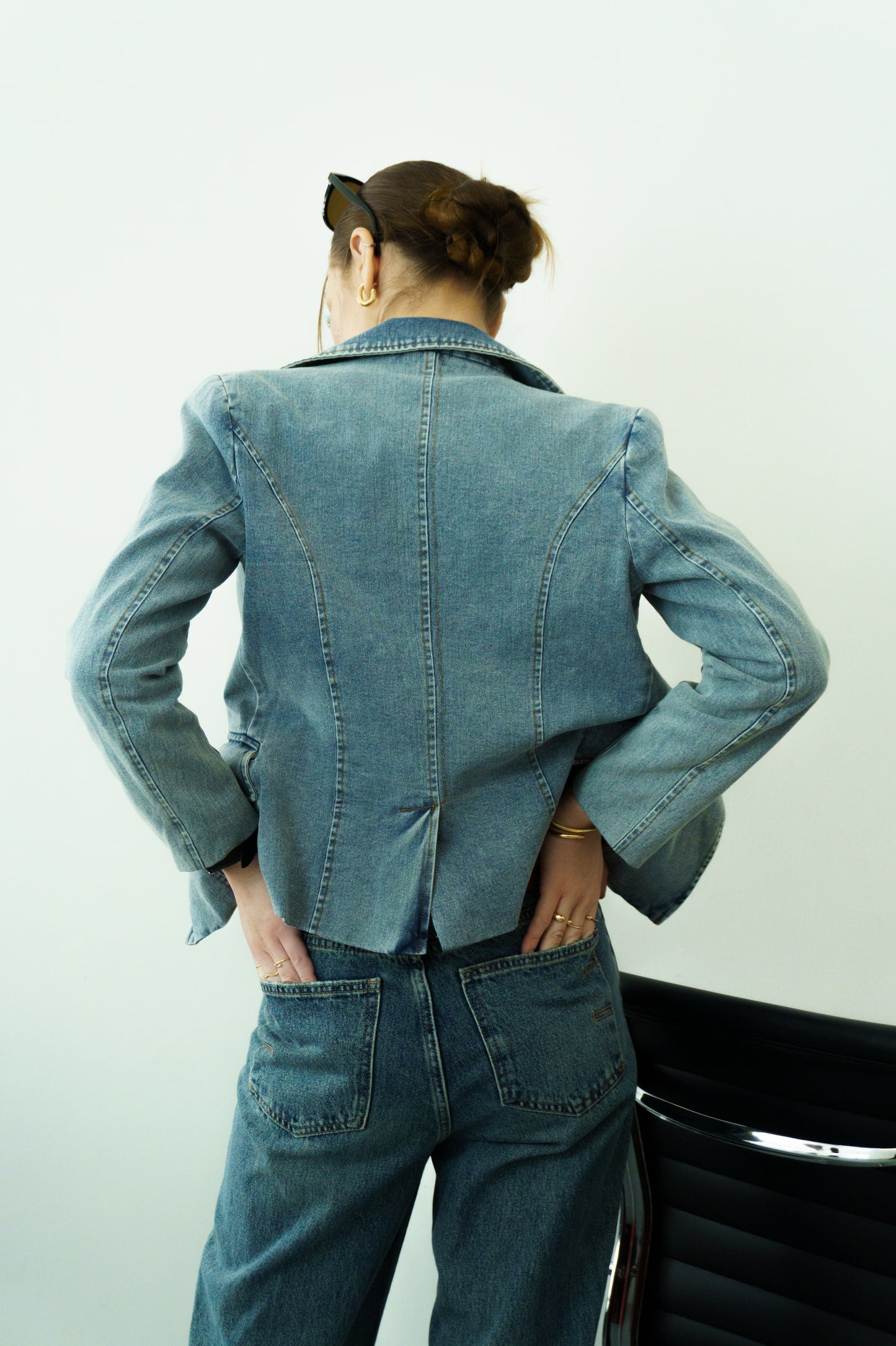 Denim Blazer (Washed Blue)