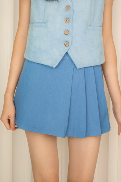 Pleated Skort (Light Blue)