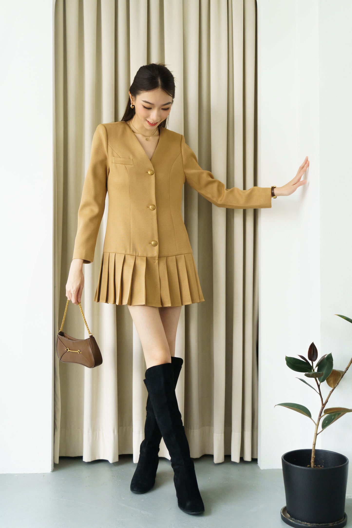 Heiress CNY Dress (Khaki)