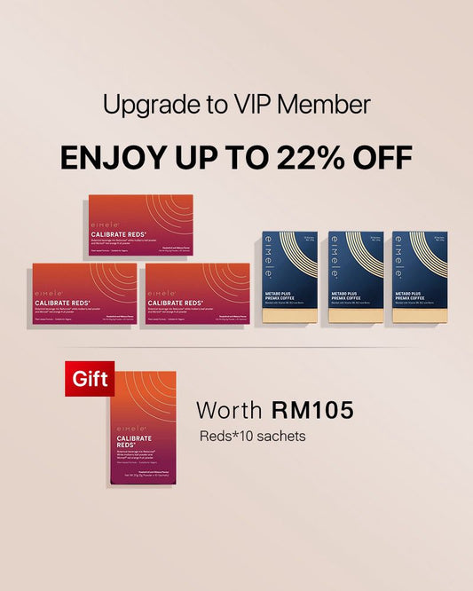 [VIP Upgrade] eimele Calibrate Reds*3 packs + Coffee*3 packs Free Reds*10 sachets