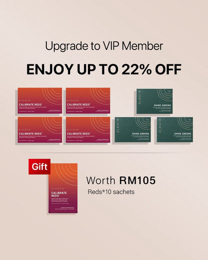 [VIP Upgrade] Eimele Calibrate Reds*4 packs + Shine Greens*3 packs Free Reds*10 sachets