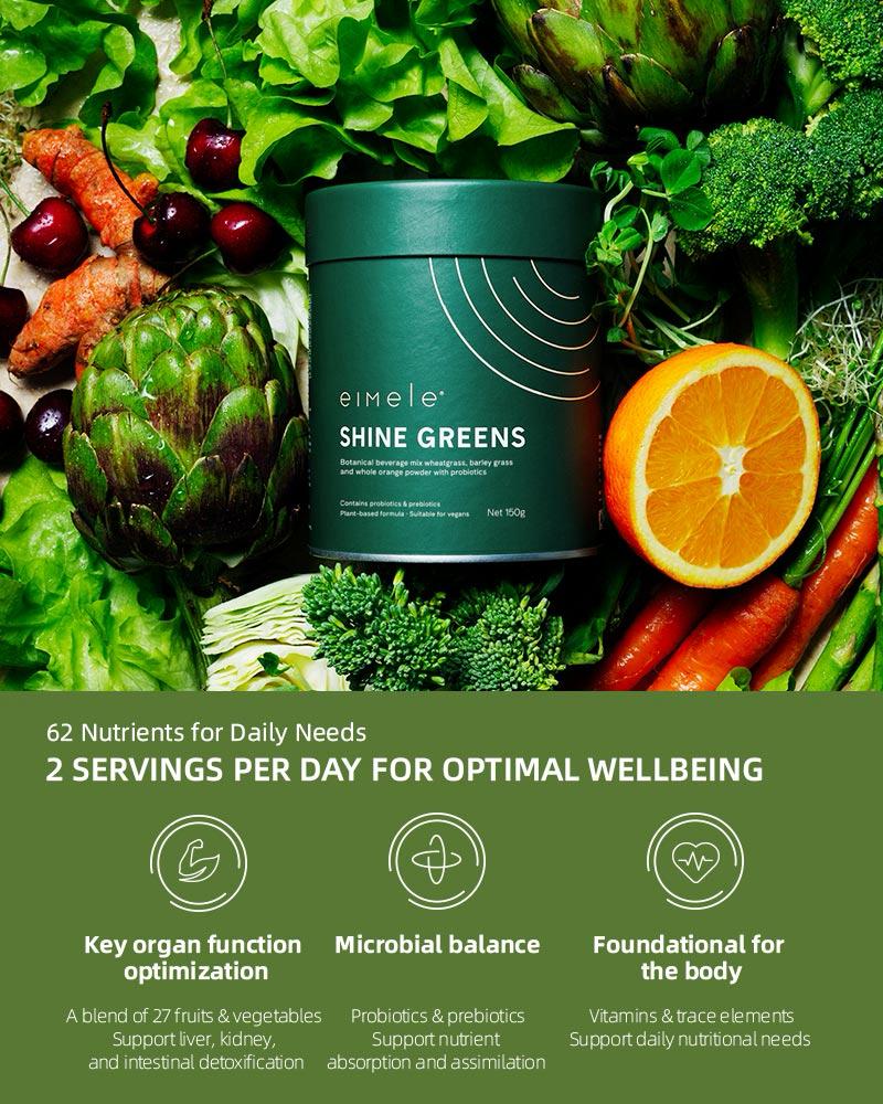 【Member Upgrade】eimele Shine Greens Home Edition*150g*10 tins Free RM30 voucher pack