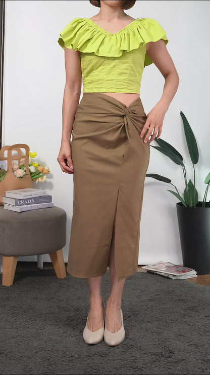 Elyana Skirt (Khaki)