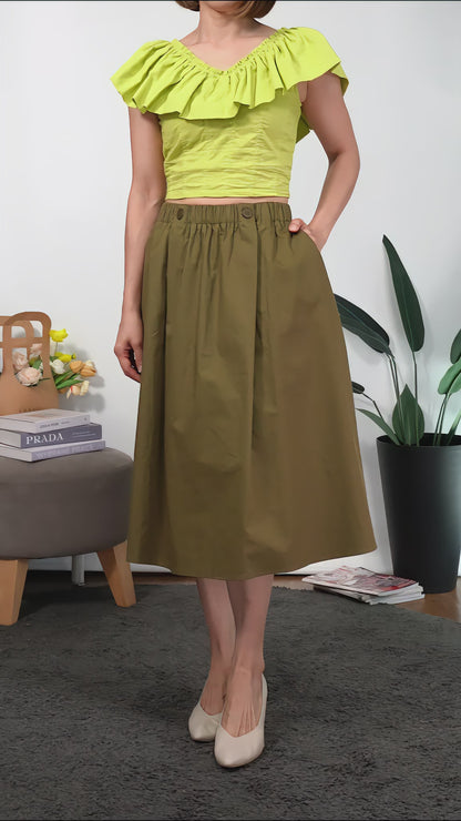 Angelica Skirt (Army Green)