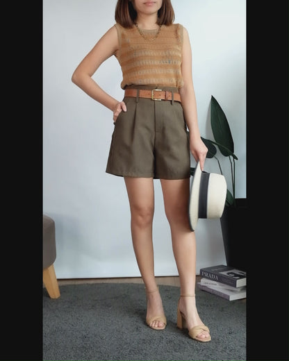 Devon Knit Tank Top (Khaki)