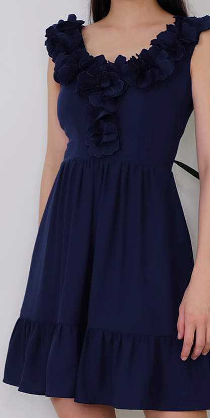 Aubrie Dress (Navy Blue)