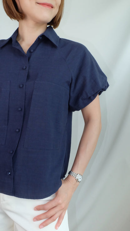 HELEN TOP [NAVY]