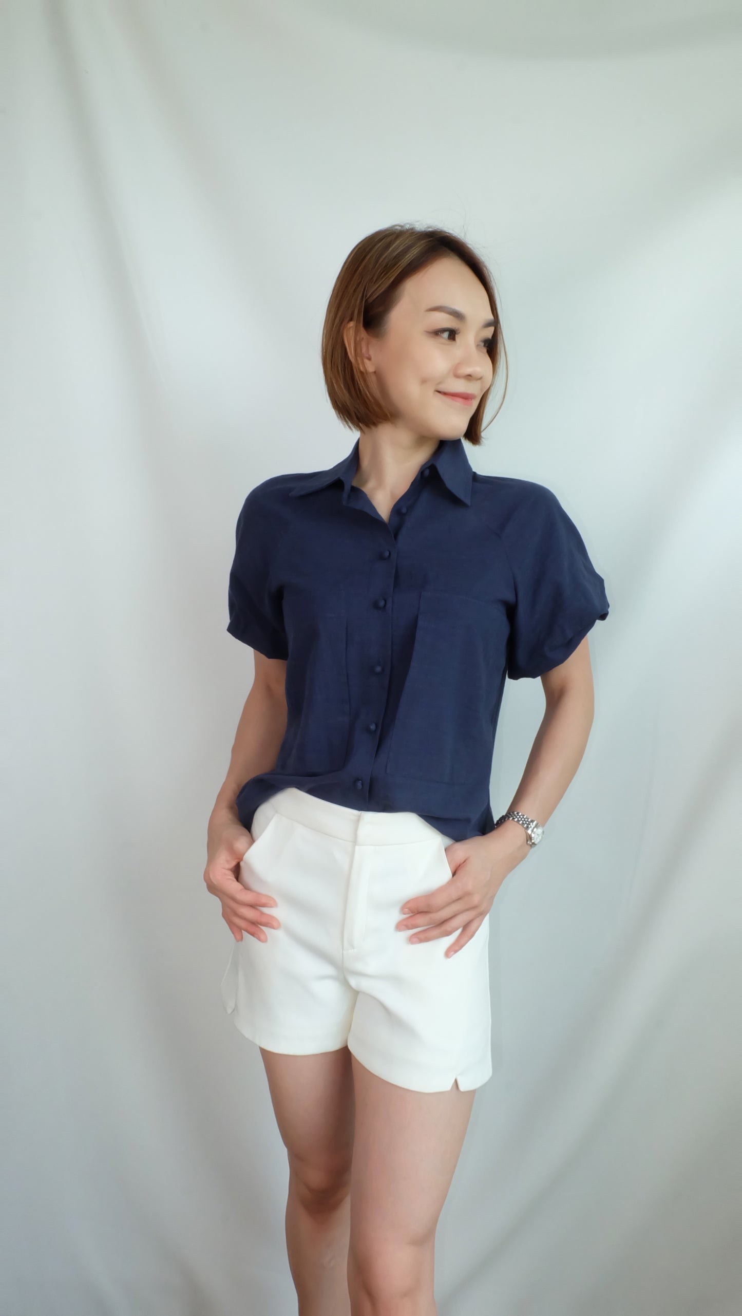 HELEN TOP [NAVY]